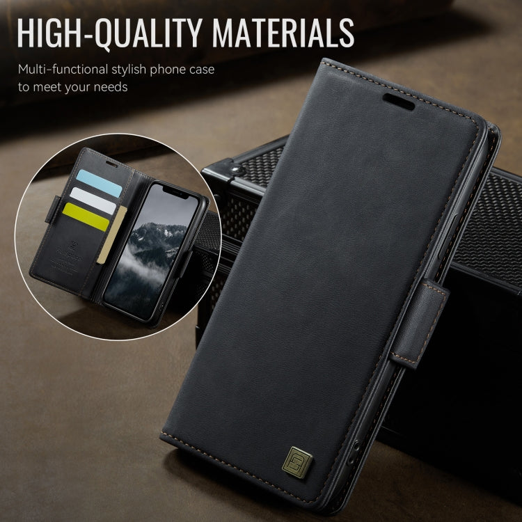 AutSpace A11 Side Buckle MagSafe Magnetic RFID Phone Leather Case