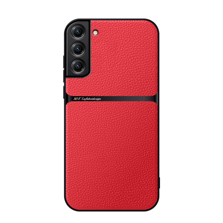 Litchi Leather Magnetic Full Coverage Shockproof Phone Case