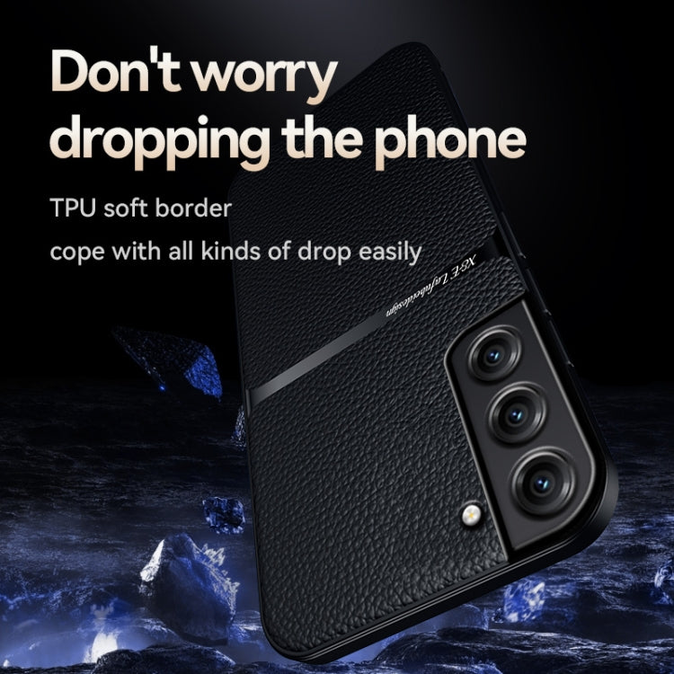 Litchi Leather Magnetic Full Coverage Shockproof Phone Case