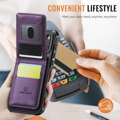 JEEHOOD J06 British Style RFID MagSafe Card Bag PU Phone Case