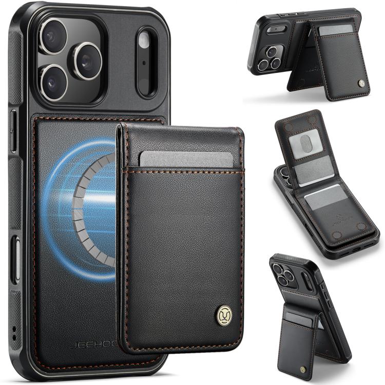 JEEHOOD J06 British Style RFID MagSafe Card Bag PU Phone Case