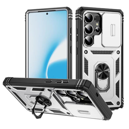 Sliding Camshield TPU Hybrid PC Phone Case with Holder