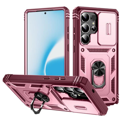 Sliding Camshield TPU Hybrid PC Phone Case with Holder