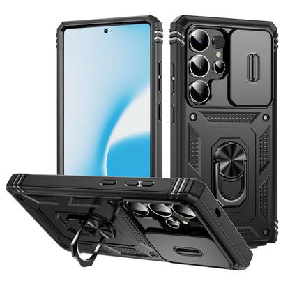 Sliding Camshield TPU Hybrid PC Phone Case with Holder