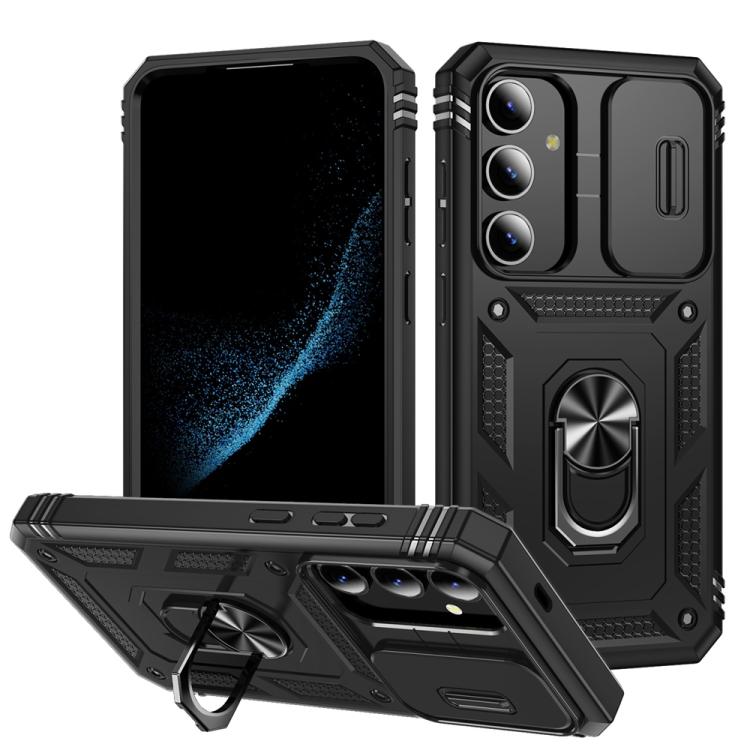 Sliding Camshield TPU Hybrid PC Phone Case with Holder