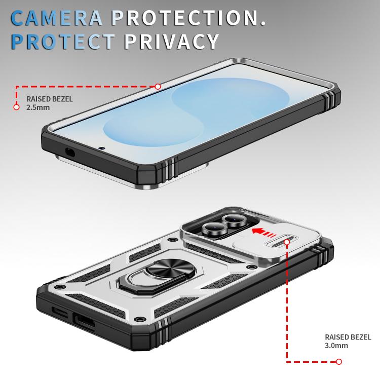 Sliding Camshield TPU Hybrid PC Phone Case with Holder