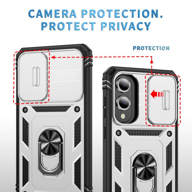 Sliding Camshield TPU Hybrid PC Phone Case with Holder