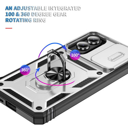 Sliding Camshield TPU Hybrid PC Phone Case with Holder