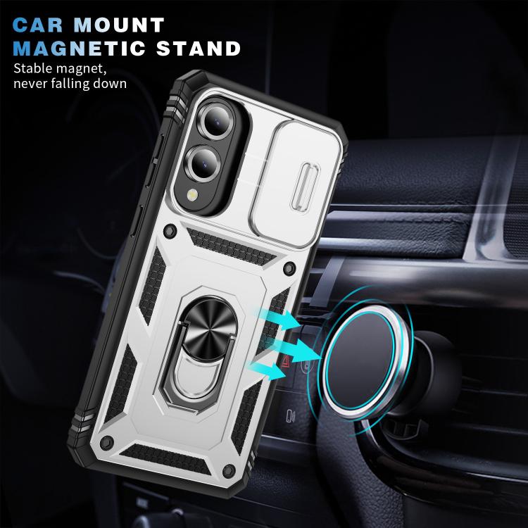 Sliding Camshield TPU Hybrid PC Phone Case with Holder