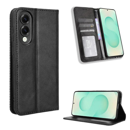 Magnetic Buckle Retro Texture Leather Phone Case