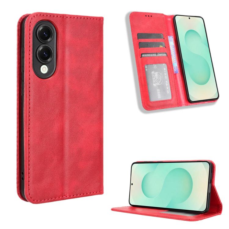 Magnetic Buckle Retro Texture Leather Phone Case