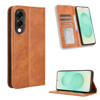 Magnetic Buckle Retro Texture Leather Phone Case