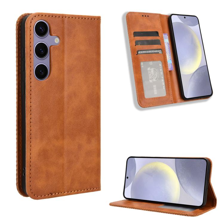 Magnetic Buckle Retro Texture Leather Phone Case
