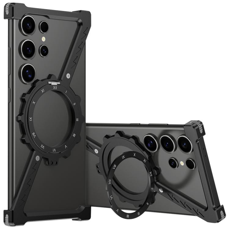 Z-shaped Frameless Metal 360 Holder MagSafe Phone Case