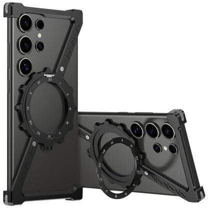 Z-shaped Frameless Metal 360 Holder MagSafe Phone Case