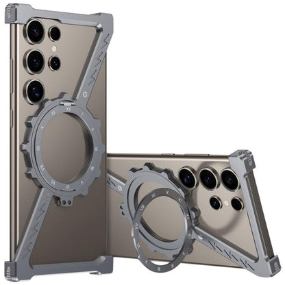 Z-shaped Frameless Metal 360 Holder MagSafe Phone Case