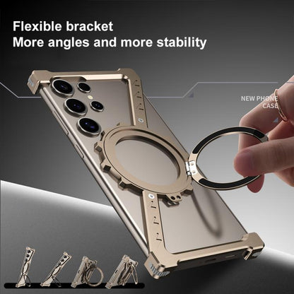 Z-shaped Frameless Metal 360 Holder MagSafe Phone Case