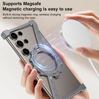 Z-shaped Frameless Metal 360 Holder MagSafe Phone Case