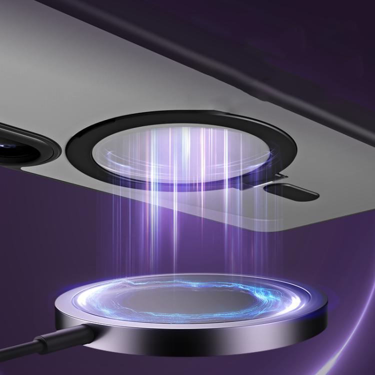 MagSafe Airbag Shockproof Frosted Phone Case with Fold Holder