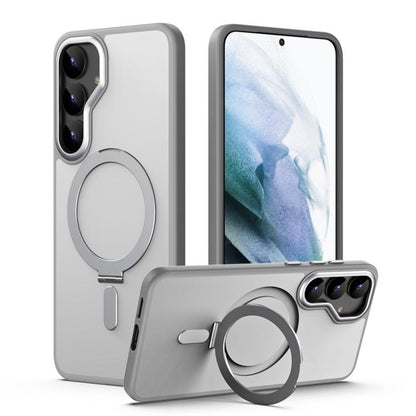 MagSafe Airbag Shockproof Frosted Phone Case with Fold Holder