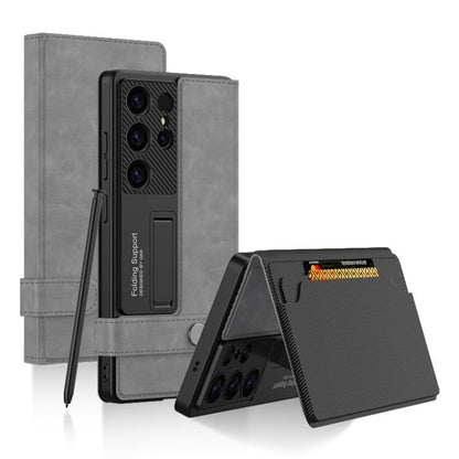 GKK Flip Wallet Leather Phone Case, Frosted Series, Not Included Pen