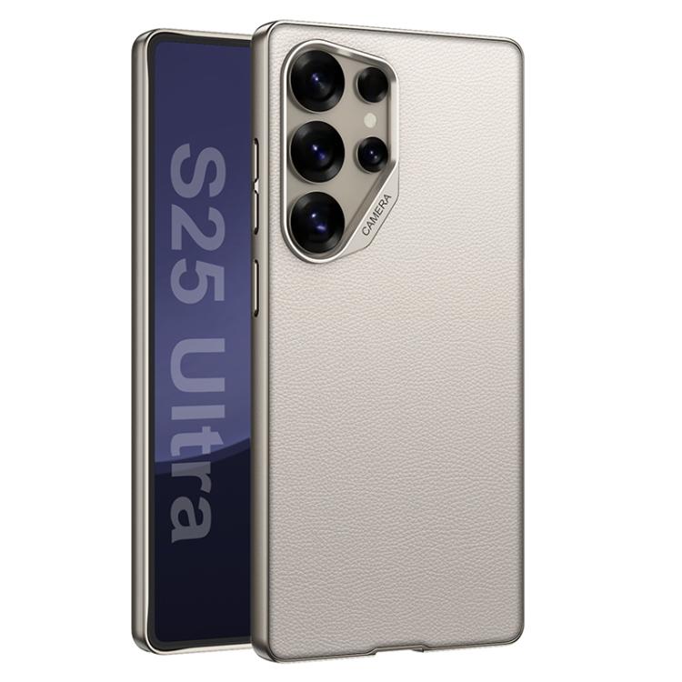 GKK Metal Paint Skin Feel Leather Full Coverage Phone Case