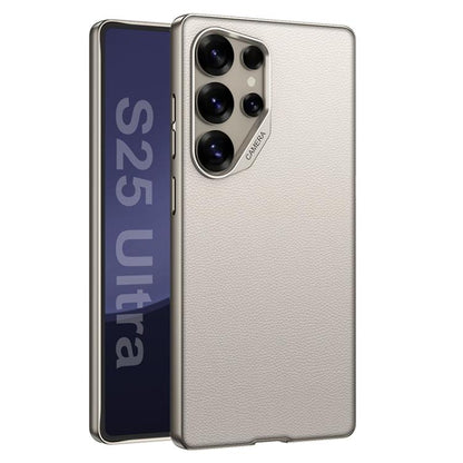 GKK Metal Paint Skin Feel Leather Full Coverage Phone Case