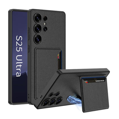 GKK Ultra-thin Leather Card Slots Phone Case With Magnetic Holder