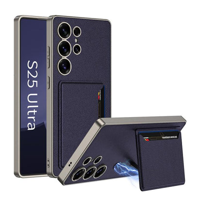 GKK Ultra-thin Leather Card Slots Phone Case With Magnetic Holder