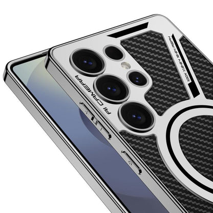 GKK Electroplating Leather Z-Shape MagSafe Phone Case, Not Included Pen