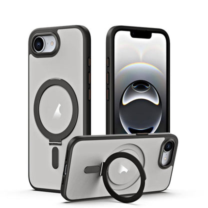 Airbag MagSafe Shockproof Frosted Phone Case with Fold Holder