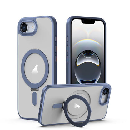 Airbag MagSafe Shockproof Frosted Phone Case with Fold Holder