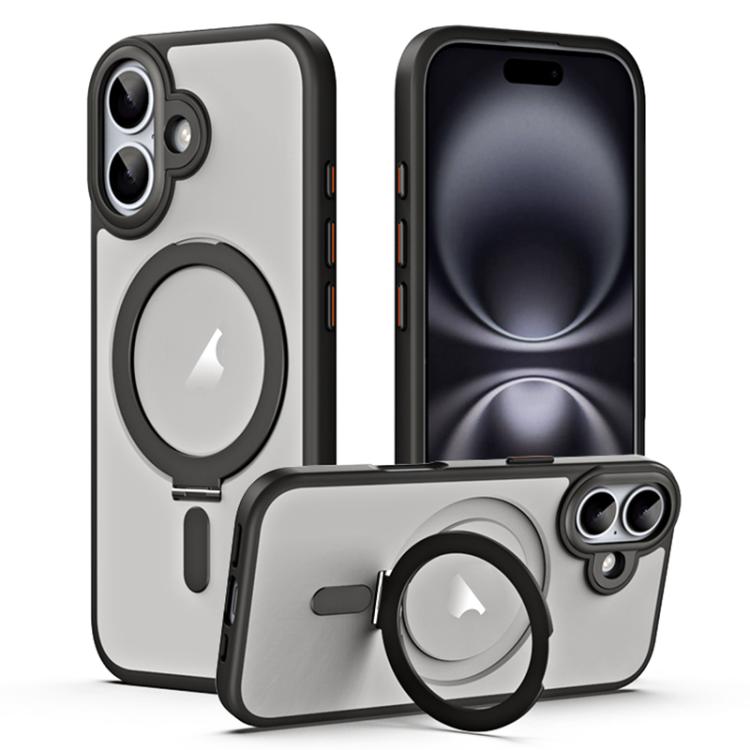 Airbag MagSafe Shockproof Frosted Phone Case with Fold Holder