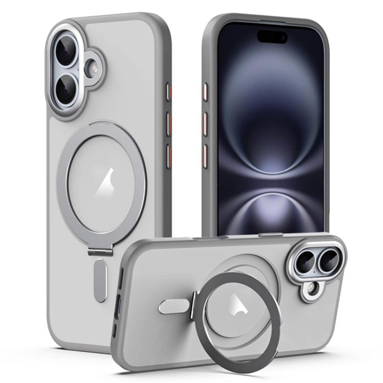 Airbag MagSafe Shockproof Frosted Phone Case with Fold Holder