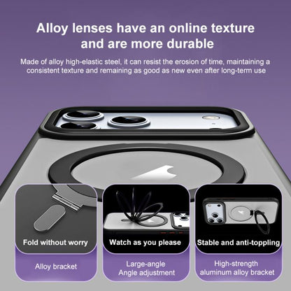 Airbag MagSafe Shockproof Frosted Phone Case with Fold Holder