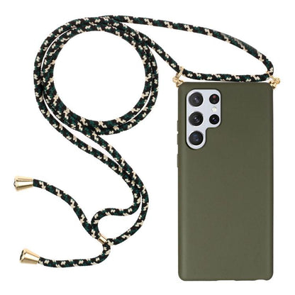 Wheat Straw Material Hybrid TPU Phone Case with Lanyard