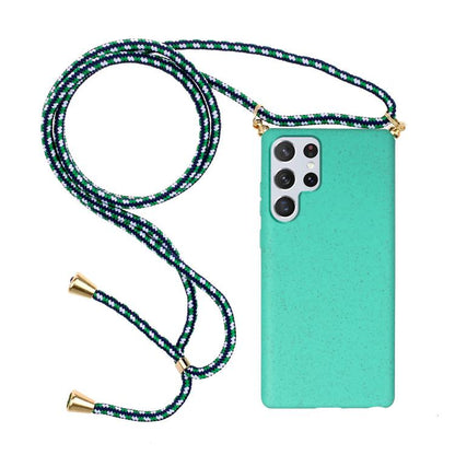 Wheat Straw Material Hybrid TPU Phone Case with Lanyard