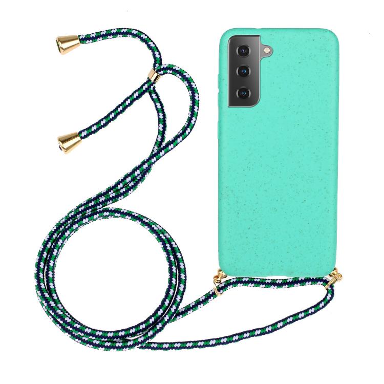 Wheat Straw Material Hybrid TPU Phone Case with Lanyard