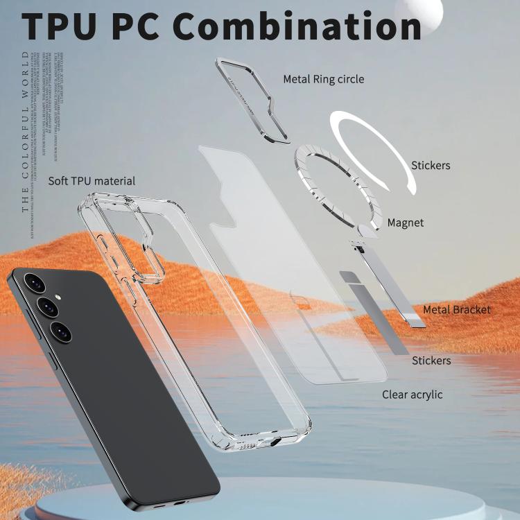 Star Shine Series TPU + PC MagSafe Phone Case with Fold Holder