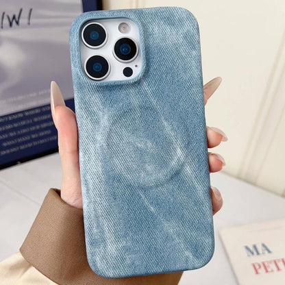 Denim MagSafe Magnetic PC + PU Phone Case