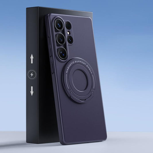 Frosted MagSafe Magnetic Ring Holder PC Phone Case