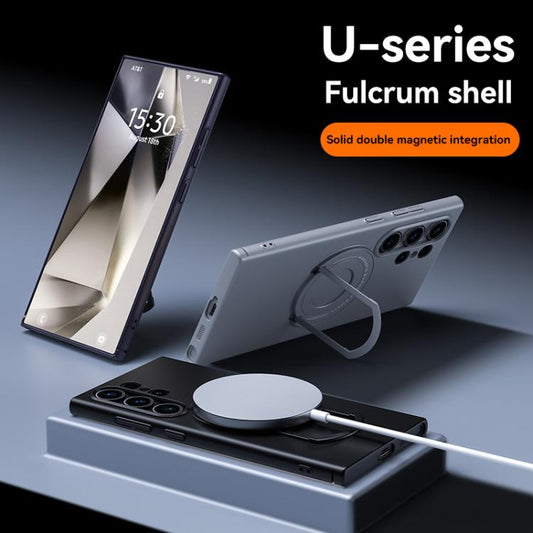 Frosted MagSafe Magnetic Ring Holder PC Phone Case