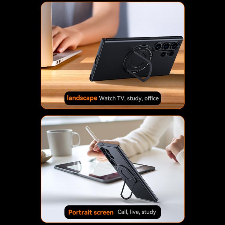 Frosted MagSafe Magnetic Ring Holder PC Phone Case