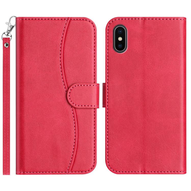 Dual-Folded S-shape Leather Phone Case