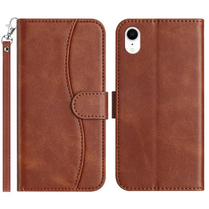 Dual-Folded S-shape Leather Phone Case