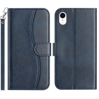 Dual-Folded S-shape Leather Phone Case