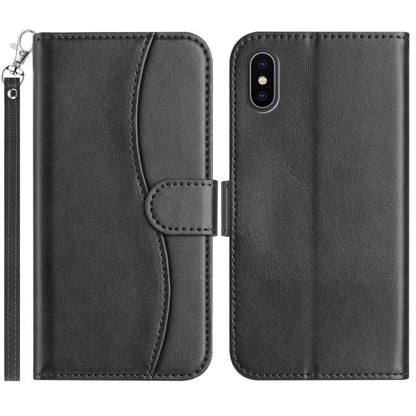 Dual-Folded S-shape Leather Phone Case
