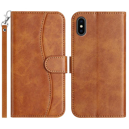 Dual-Folded S-shape Leather Phone Case