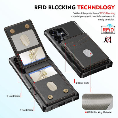 2-in-1 Magnetic Wallet MagSafe Leather Back Phone Case