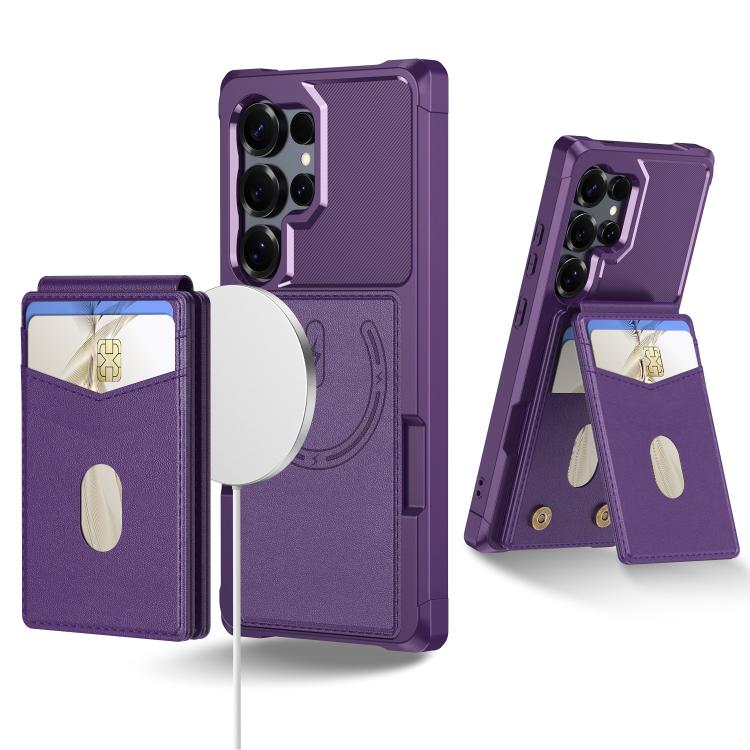 2-in-1 Magnetic Wallet MagSafe Leather Back Phone Case